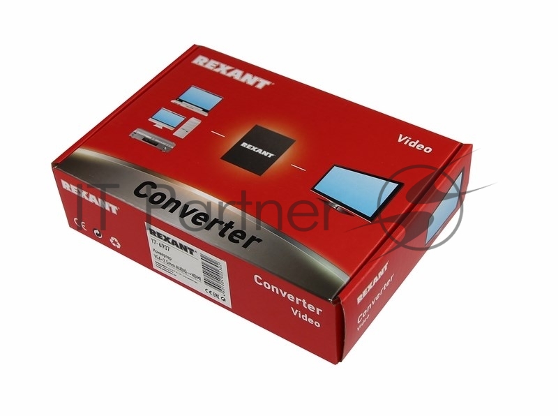 Конвертер VGA + Стерео 3,5 мм на HDMI, металл REXANT