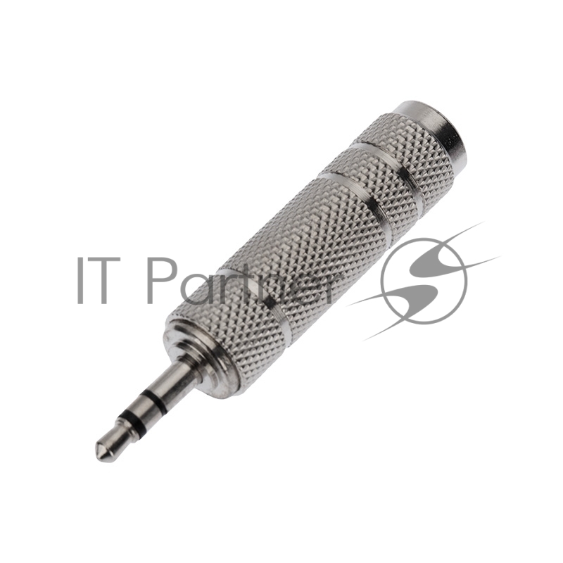 Переходник штекер стерео 3,5 мм - гнездо стерео 6,3 мм, металл REXANT