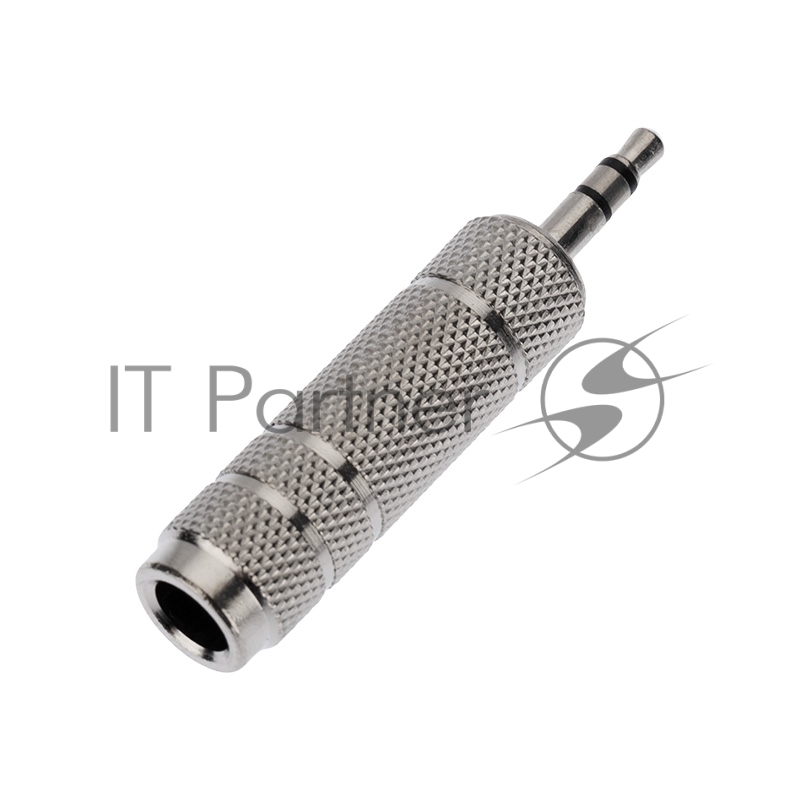 Переходник штекер стерео 3,5 мм - гнездо стерео 6,3 мм, металл REXANT