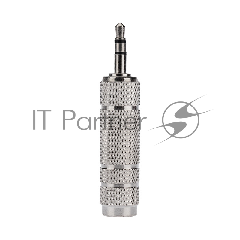 Переходник штекер стерео 3,5 мм - гнездо стерео 6,3 мм, металл REXANT