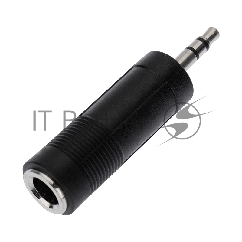 Переходник штекер стерео 3,5 мм - гнездо стерео 6,3 мм, пластик REXANT