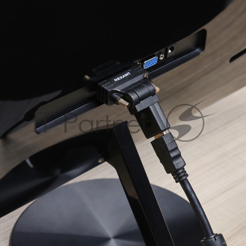 Переходник штекер DVI-D - гнездо HDMI, поворотный REXANT