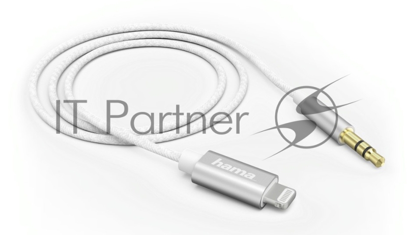 Адаптер Hama H-187211 00187211 Lightning Jack 3.5mm (f) 1м белый