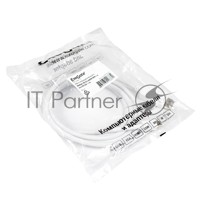 Кабель-переходник Exegate EX284929RUS miniDisplayPort-DisplayPort ExeGate EX-CC-mDPM-DPM-1.8 (mini20M/20M, 1,8м)