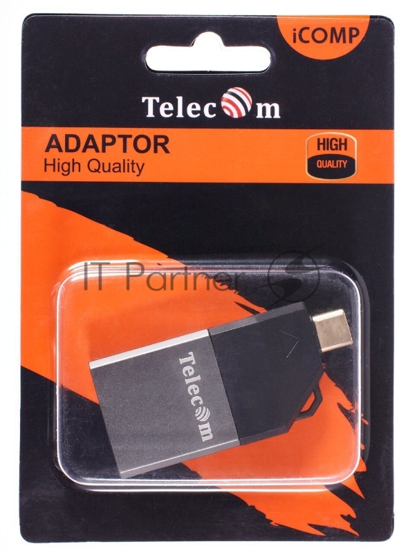 Переходник USB 3.1 Type-C(m) -->HDMI(f) 4K*30Hz, Aluminum Shell, Telecom <TA314C>