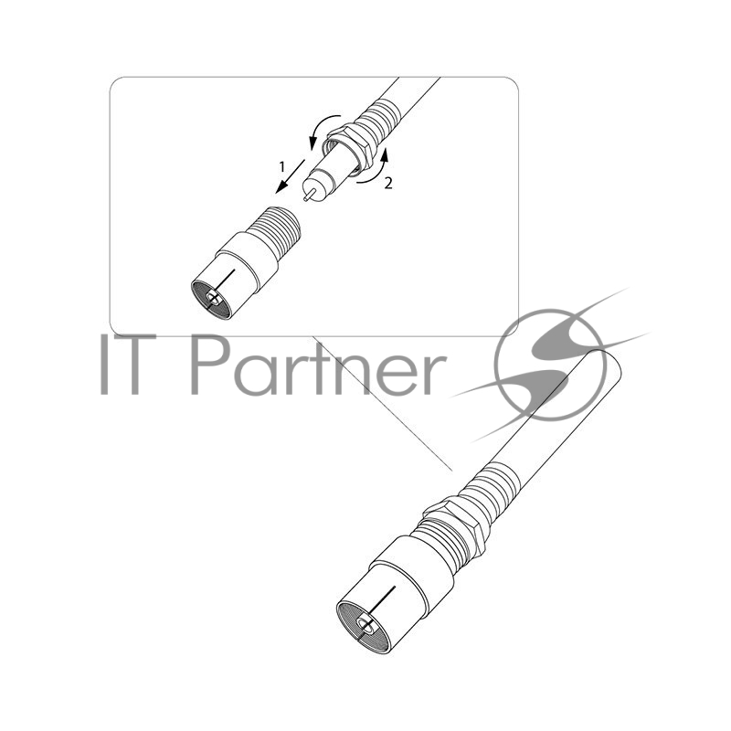 Переходник гнездо F-гнездо TV REXANT