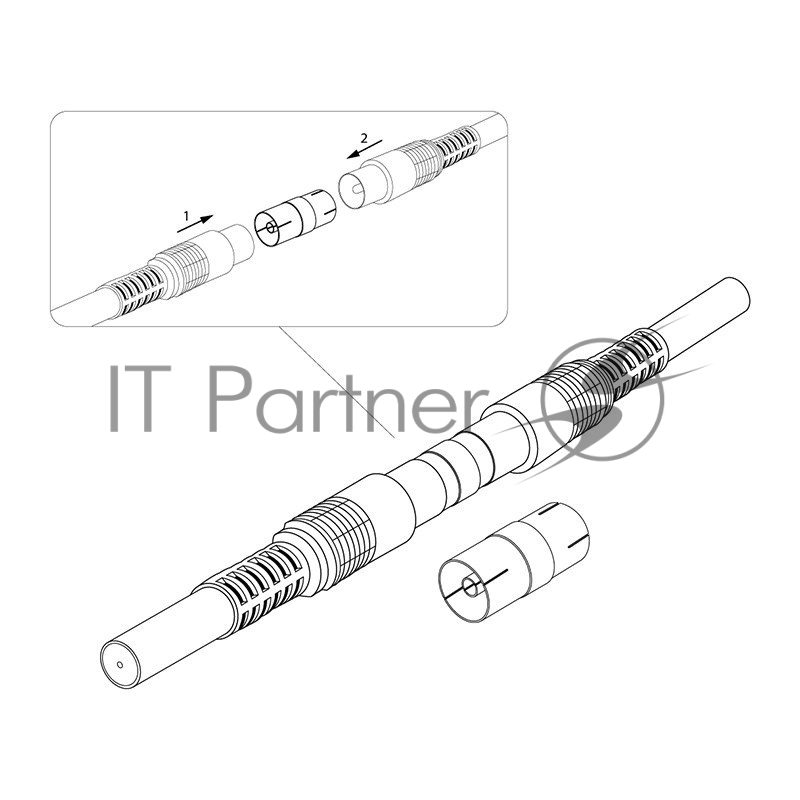 Переходник REXANT гнездо TV - гнездо TV