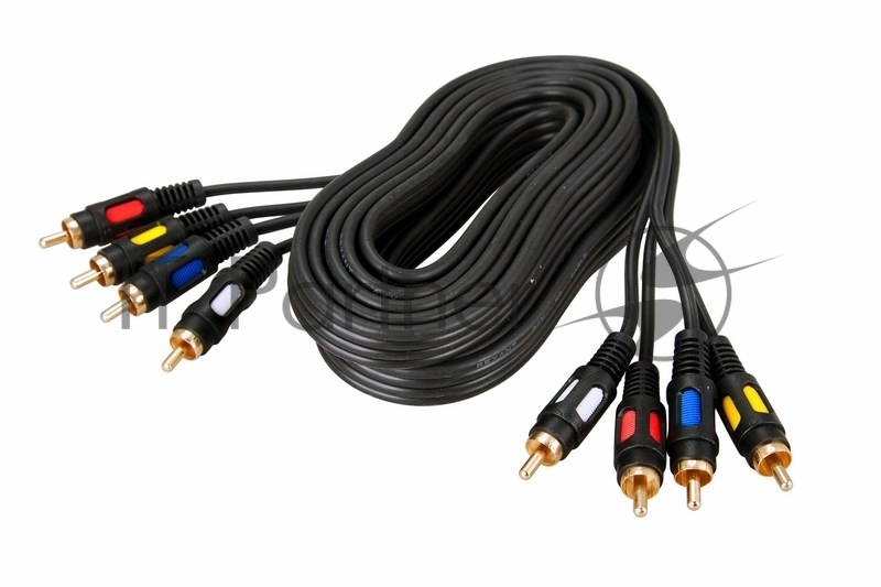 Шнур 4RCA Plug - 4RCA Plug 1.5М (GOLD) REXANT