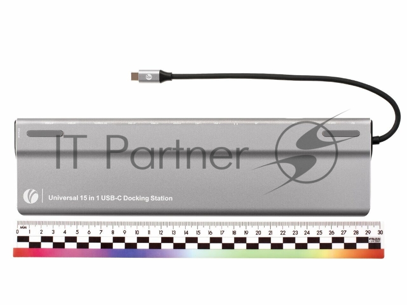 Адаптер VCOM TypeC -->3*USB3.0+2*USB2.0+VGA+RJ45+ Data+PD<CU4703>