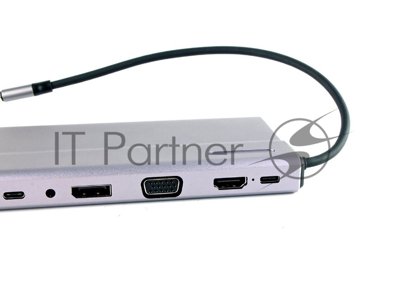 Адаптер VCOM TypeC -->3*USB3.0+2*USB2.0+VGA+RJ45+ Data+PD<CU4703>