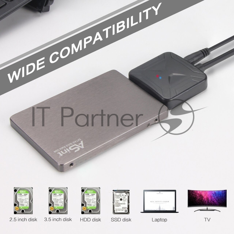 Кабель-адаптер USB3.0 ---SATA III 2.5/3,5+SSD, VCOM <CU816>