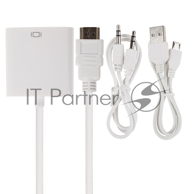 Переходник Rexant шт. HDMI - гн. VGA (провод) + 3. 5 mm Аудио с питанием