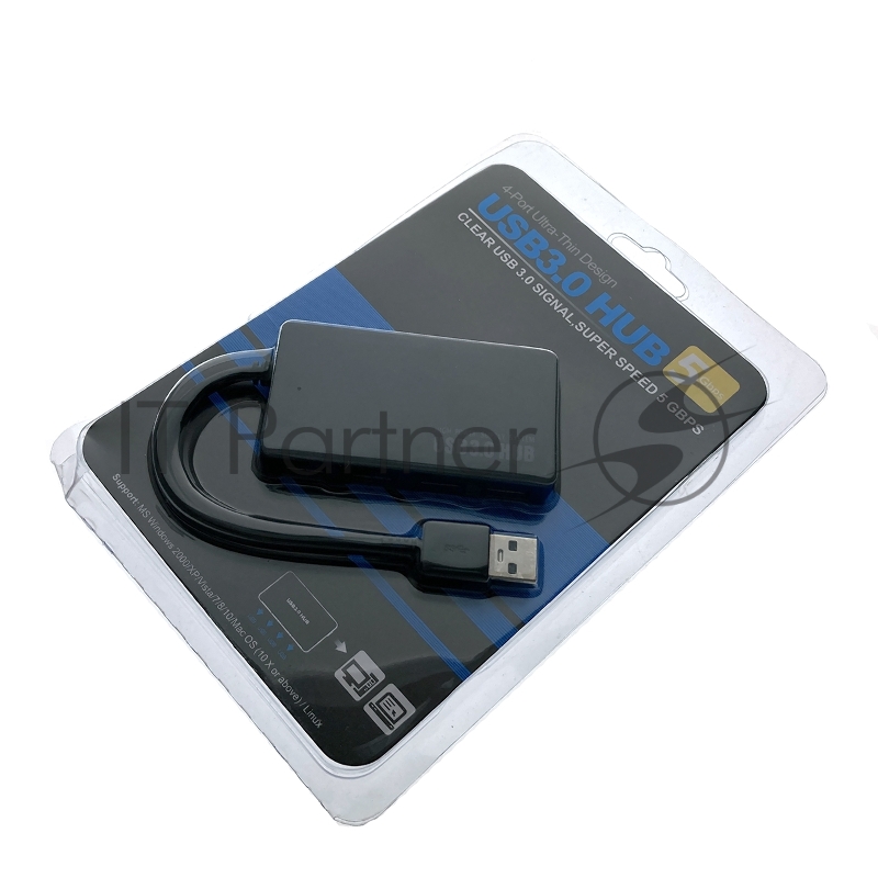 Хаб USB 3.0 на 4 порта USB 3.0 с дополнительным питанием, 15см EhVL815, Espada