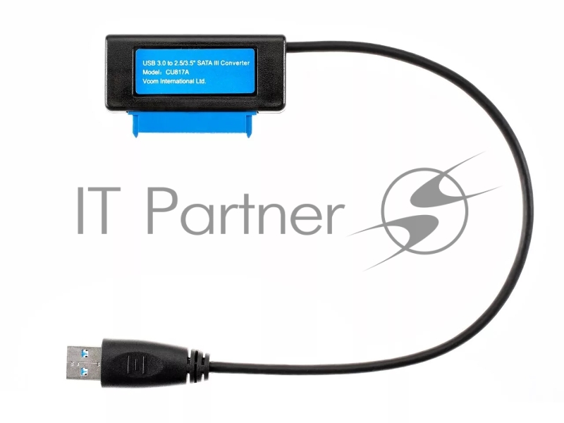 Кабель-адаптер USB3.0 ---SATA III 2.5/3,5+SSD, правый угол, VCOM <CU817A> Кабель-адаптер USB3.0 ---SATA III 2.5/3,5+SSD, правый угол, VCOM <CU817A>