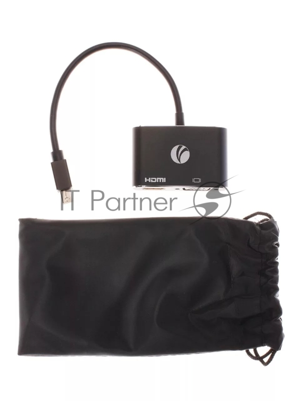 Кабель-переходник miniDisplayPort(M) ---> HDMI(F)+VGA(F)4K@30Hz VCOM Allum shell<CG646M-0.15>