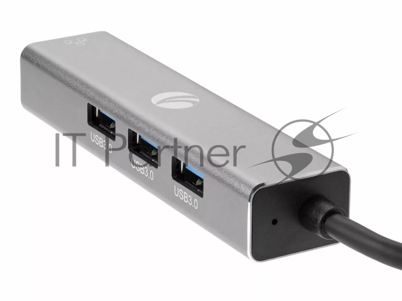 Переходник USB 3.0 -->RJ-45 1000Mbps+3 USB3.0, Aluminum Shell, 0.2м VCOM <DH312A>