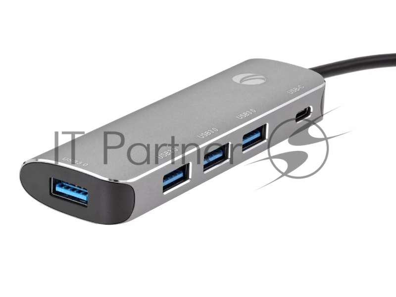 Адаптер концентратор USB 3.1 Type-A --> 4 USB3.0 Alum Shell HUB + PD , VCOM <CU4383A>