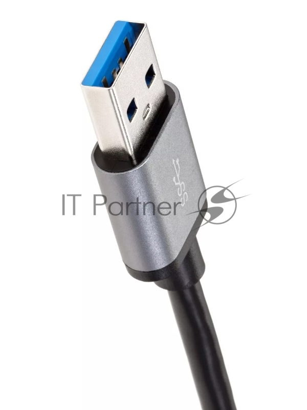 Адаптер концентратор USB 3.1 Type-A --> 4 USB3.0 Alum Shell HUB + PD , VCOM <CU4383A>