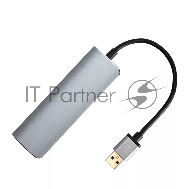 Адаптер концентратор USB 3.1 Type-A --> 4 USB3.0 Alum Shell HUB + PD , VCOM <CU4383A>
