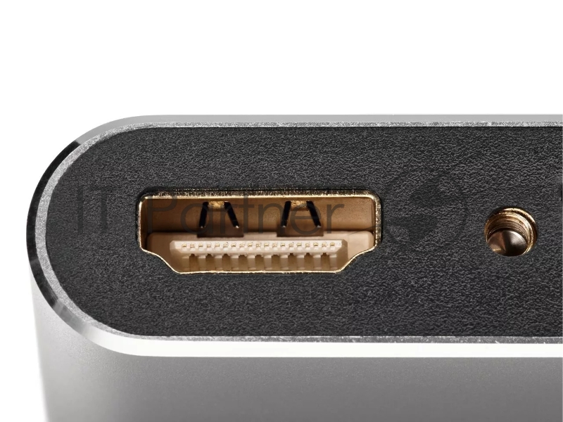 Кабель-концентратор USB3.1 TypeCm -->HDMI+USB3.0+PD+VGA Alum Grey 4K@30Hz, Telecom<TUC055>