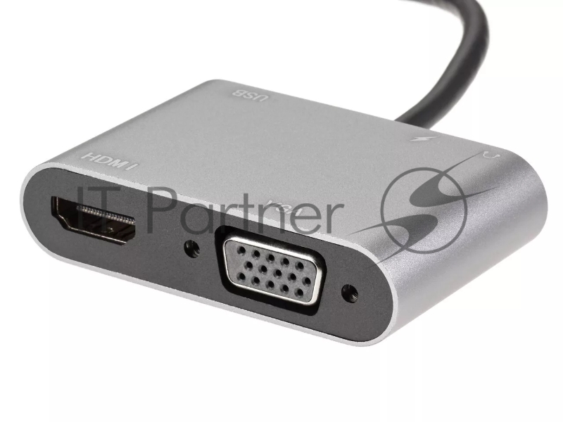 Адаптер USB Type-Cm-->VGA, HDMI 4k*30Hz, USB3.0, PD, Audio,iOpen (Aopen/Qust)<ACU4511>