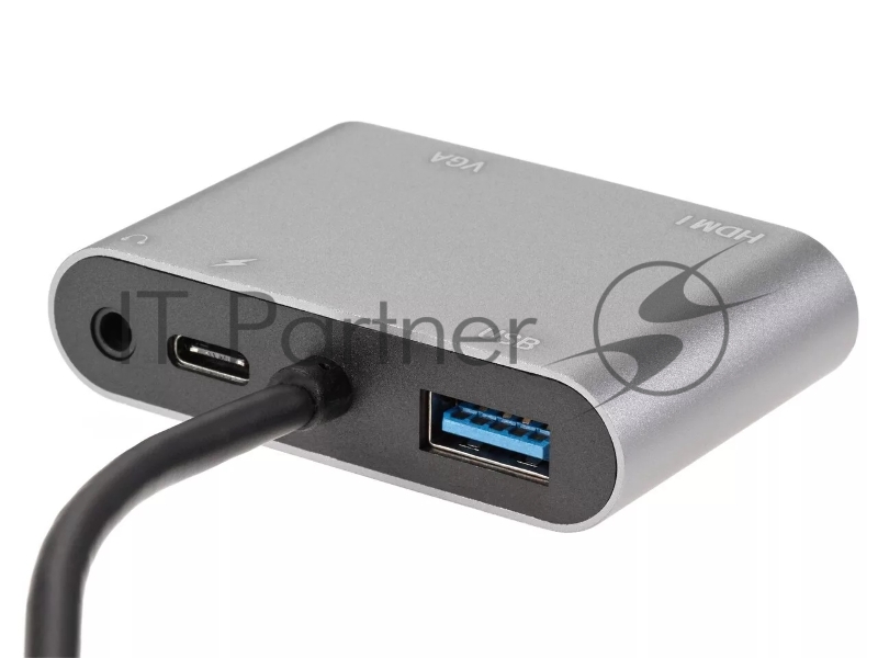 Адаптер USB Type-Cm-->VGA, HDMI 4k*30Hz, USB3.0, PD, Audio,iOpen (Aopen/Qust)<ACU4511>