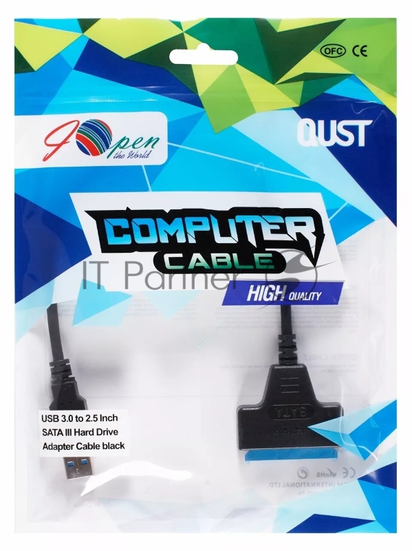 Кабель-адаптер USB3.0 ---SATA III 2.5, iOpen (Aopen/Qust) <ACU815>