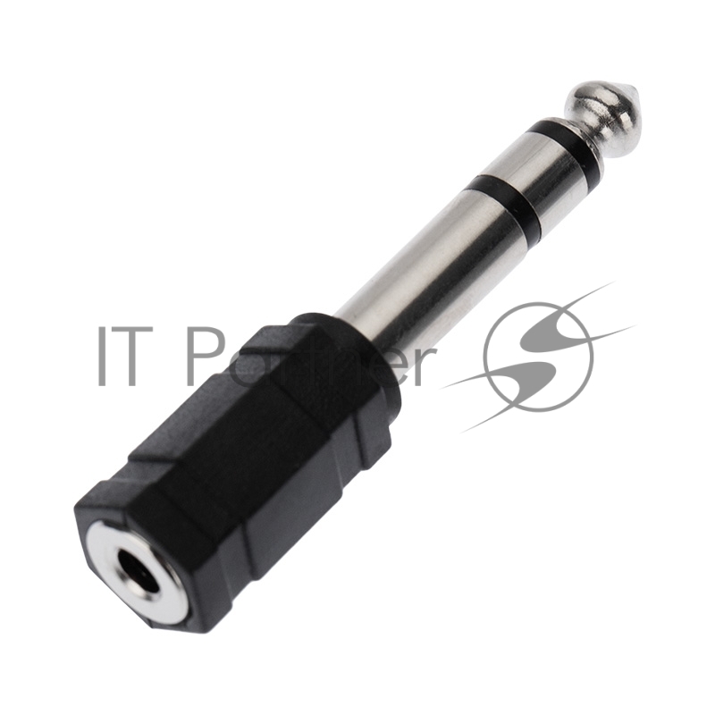 Переходник штекер стерео 6,3 мм - гнездо стерео 3,5 мм, пластик REXANT