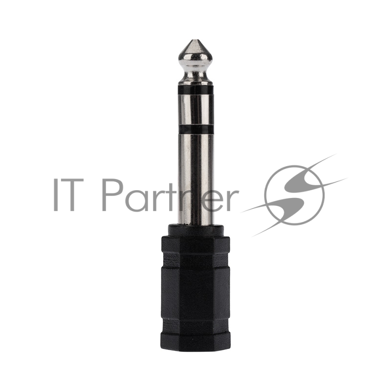 Переходник штекер стерео 6,3 мм - гнездо стерео 3,5 мм, пластик REXANT