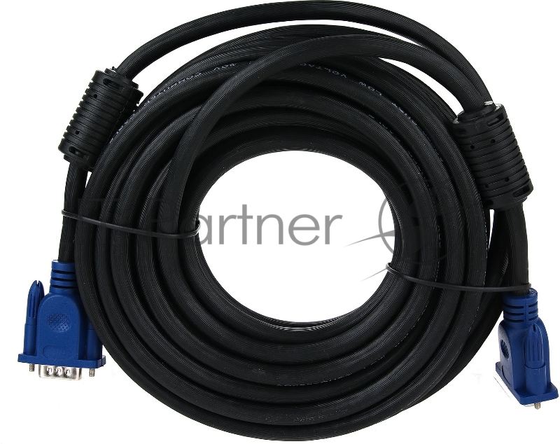 Кабель монитор-SVGA card (15M-15M) 10м 2 фильтра VCOM <VVG6448-10M>