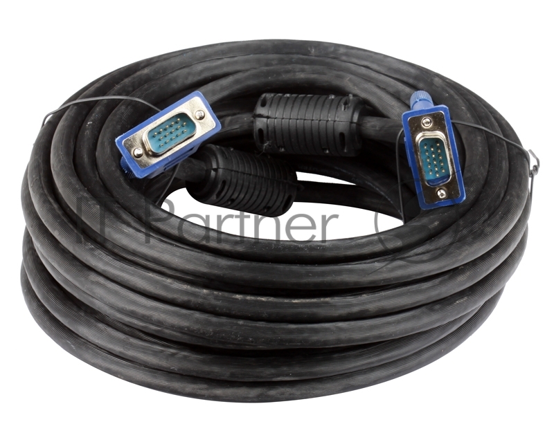 Кабель монитор-SVGA card (15M-15M) 10м 2 фильтра VCOM <VVG6448-10M>
