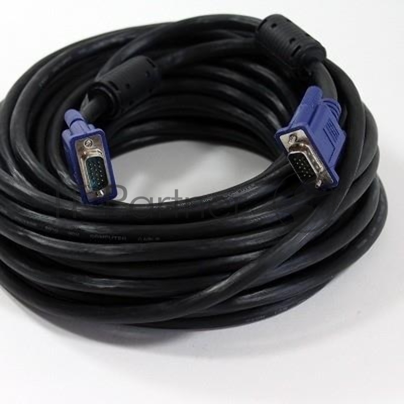 Кабель монитор-SVGA card (15M-15M) 10м 2 фильтра VCOM <VVG6448-10M>
