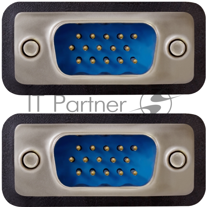 Кабель Greenconnect SVGA 5.0m чёрный, ферритовые кольца, OD8.0mm. 15M / 15M Premium, 28/28 AWG, двойной экран, GCR-51862