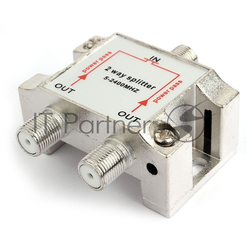 ТВ проф. сплиттер на 2 телевизора, Cablexpert AS-TV-PP-02, Power Pass 5-2400MHZ