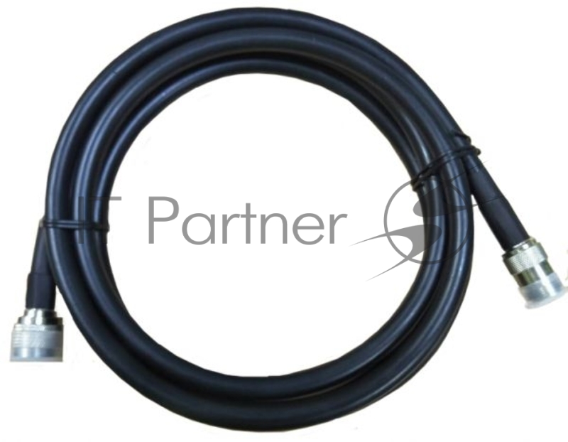Кабель Antenna extension cable (3m), N plug to N jack connectors.Cable LMR400 with STD-N-Jack to STD-N-Plug connectors Length: 3m Band: 2.4 ~ 2.5 GHz, 4.9 ~ 5.85 GHz Compatible products: All antennas with N Plug/Jack interface.Antenna cable included.