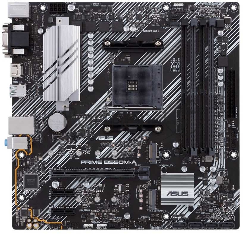 Материнская плата ASUS PRIME B550M-A /AM4,B550,DUAL M.2,HDMI,AURA,MB