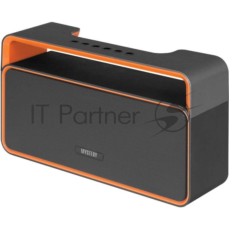 Аудиомагнитола Mystery MBA-613UB серый/оранжевый 10Вт/MP3/FM(dig)/USB/BT/microSD