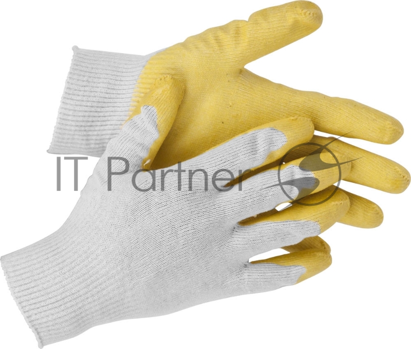 Перчатки с одинарным латексным обливом STAYER PROTECT, размер L-XL,