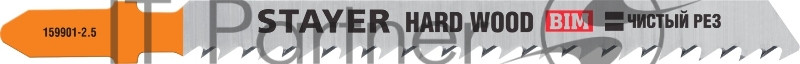 Полотна для эл/лобзика STAYER T101BF, Bi-Metal, по твердому дереву, Т-хвостовик, шаг 2,5мм, 75мм, 2шт, STAYER Professional