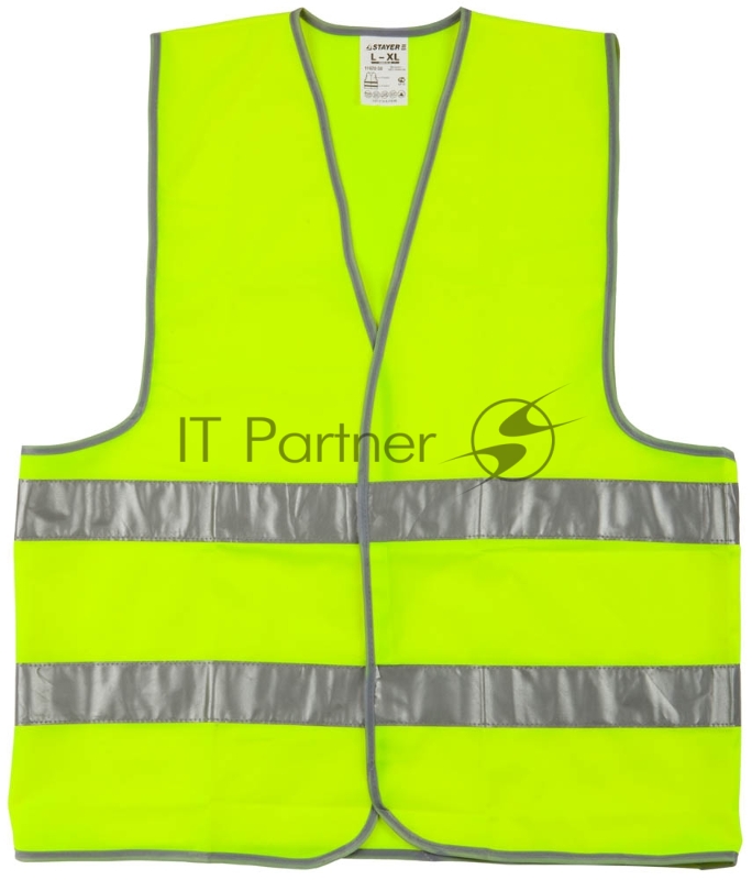 Жилет сигнальный STAYER MASTER, желтый, размер XXL (52-54)