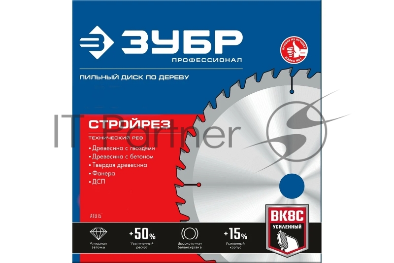 Диск пильный по строительной древесине, ЗУБР Стройрез 190х30мм 24Т,