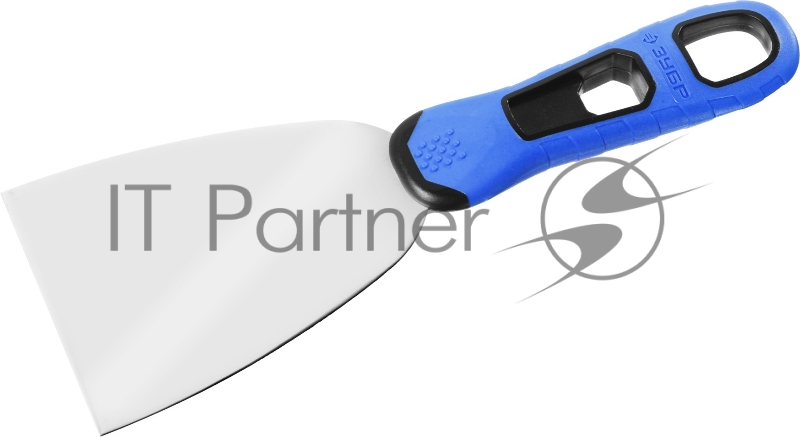 Шпатель ЗУБР Профессионал профилированное нержавеющее полотно, 2к ручка, 80мм