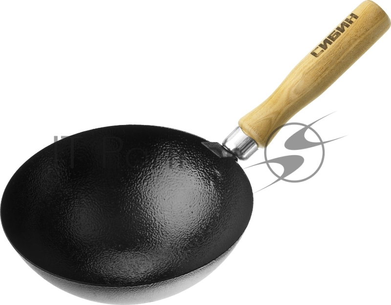 Ковш СИБИН штукатурный с деревянной ручкой