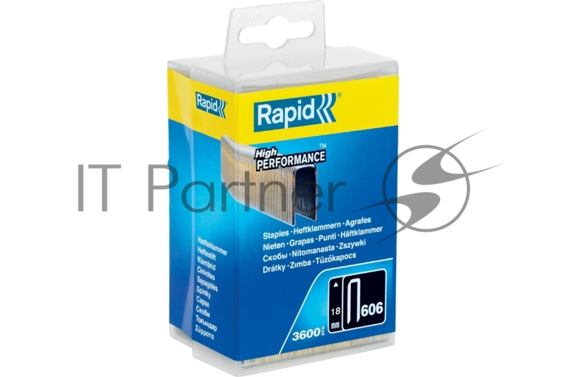 Скобы RAPID 18 мм скобы узкие, супертвердые, закаленные тип 55 (C / 14 / 606), 3600 шт