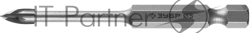 Сверло по кафелю, керамике, стеклу, с четырьмя режущими лезвиями, шестигранный хвостовик, 5 мм, ЗУБР Профессионал 29845-05