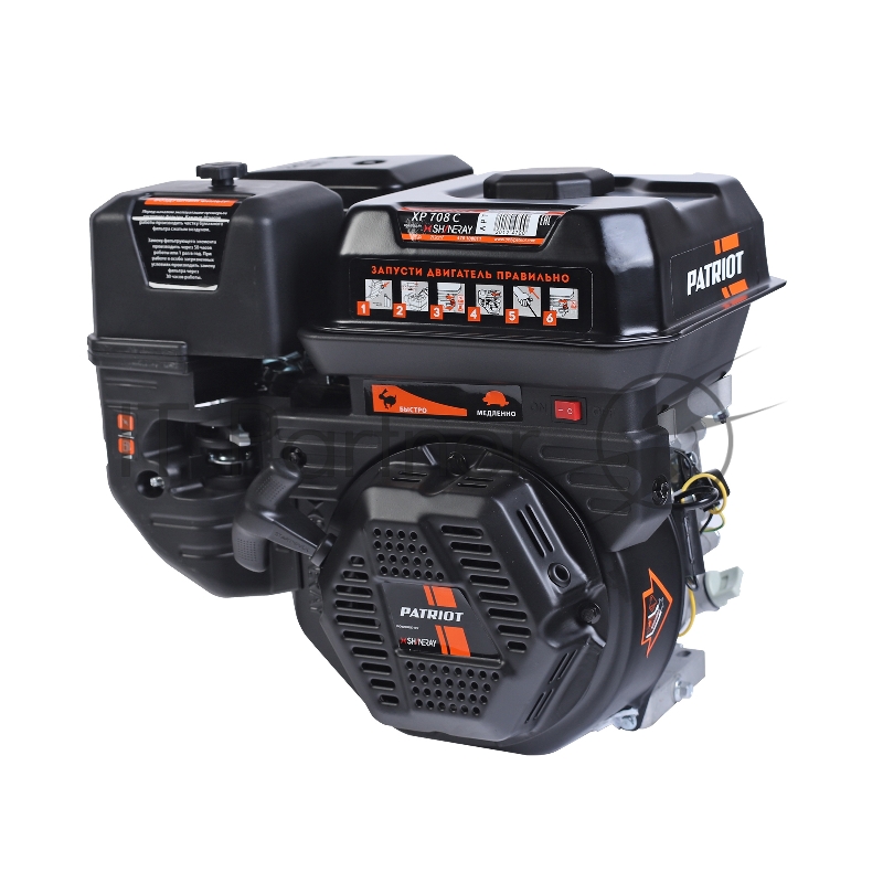 Двигатель PATRIOT XP 708 C, Мощность 7,0 л.с. 212 см³ 3600об/мин бак 3,6л. хвостовик конус вес 15 кг.