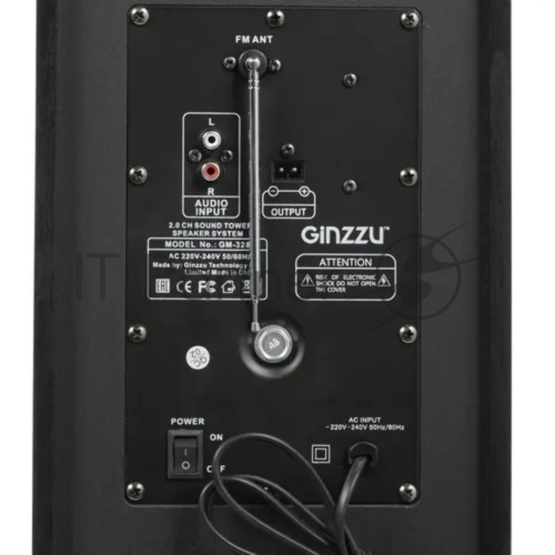 Акустическая система 2.0, 2x100W/BT/USB/SD/FM/AUX/ДУ GM-328