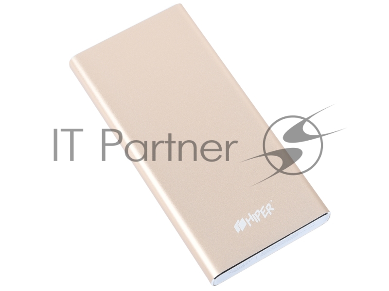 Мобильный аккумулятор Hiper MPX10000 Li-Pol 10000mAh 2.4A+3A+3A золотистый 2xUSB