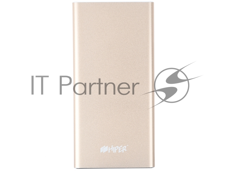 Мобильный аккумулятор Hiper MPX10000 Li-Pol 10000mAh 2.4A+3A+3A золотистый 2xUSB
