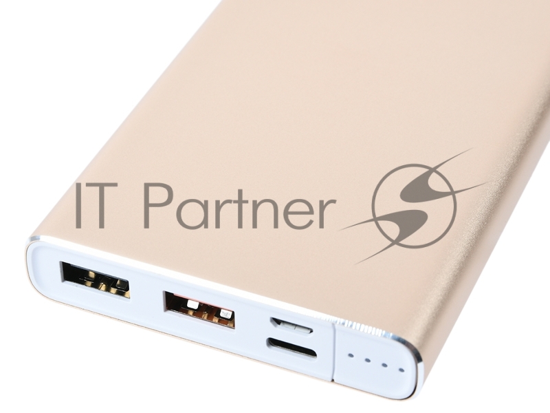 Мобильный аккумулятор Hiper MPX10000 Li-Pol 10000mAh 2.4A+3A+3A золотистый 2xUSB